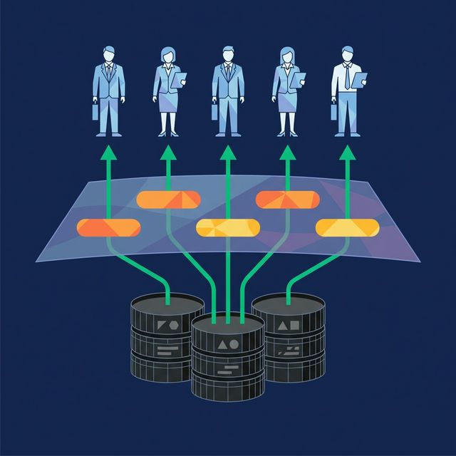 Semantic layer concept — translating raw data into business terms